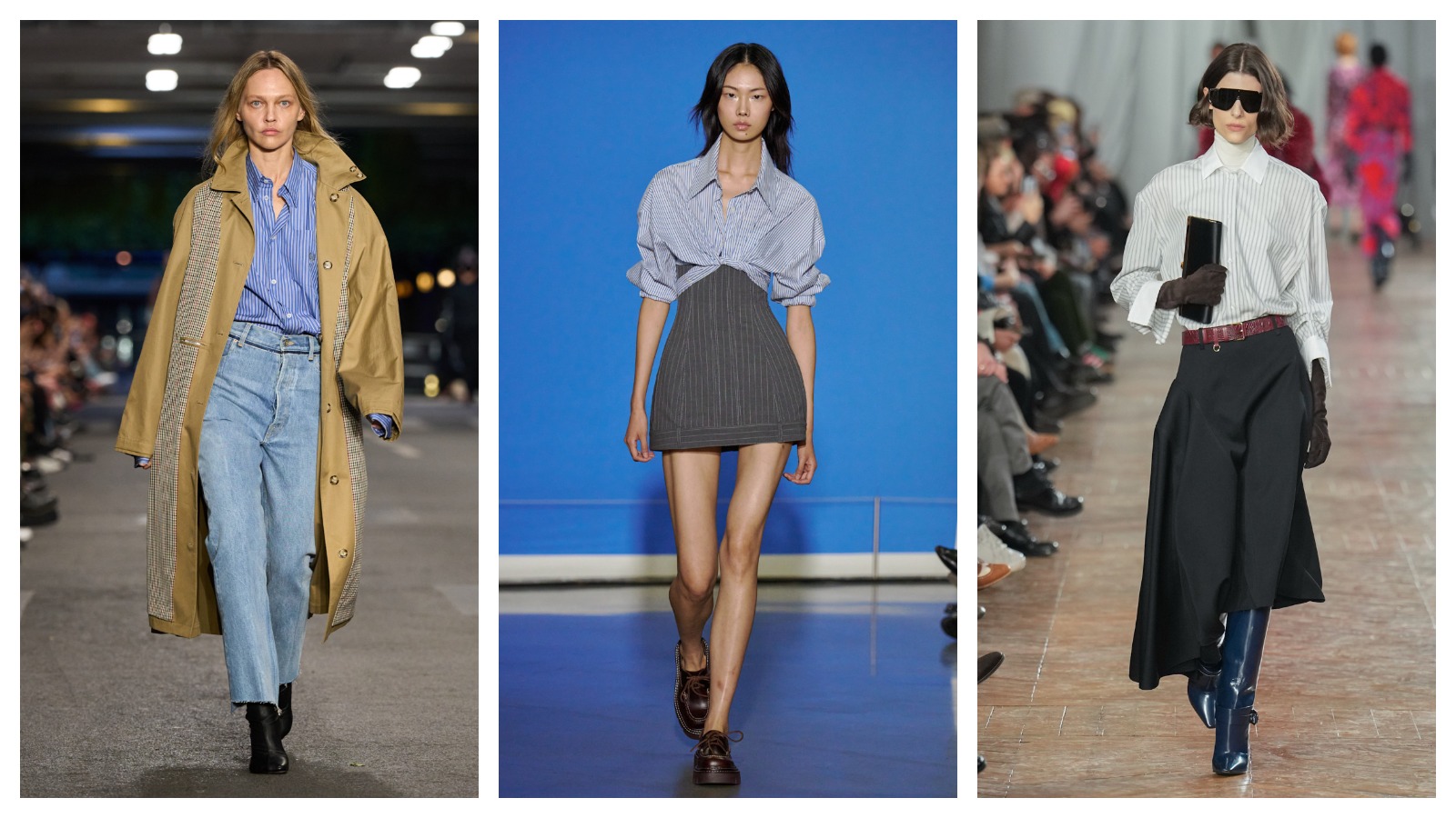 Рубашка в полоску Vetements, Monse, Lanvin